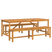 3-delige tuin eetset van massief acaciahout