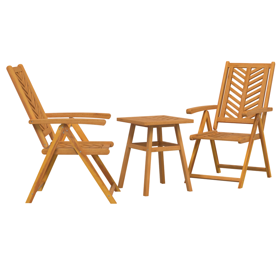 Tuin Bistro Set 3 pcs Bruin Massief acaciahout