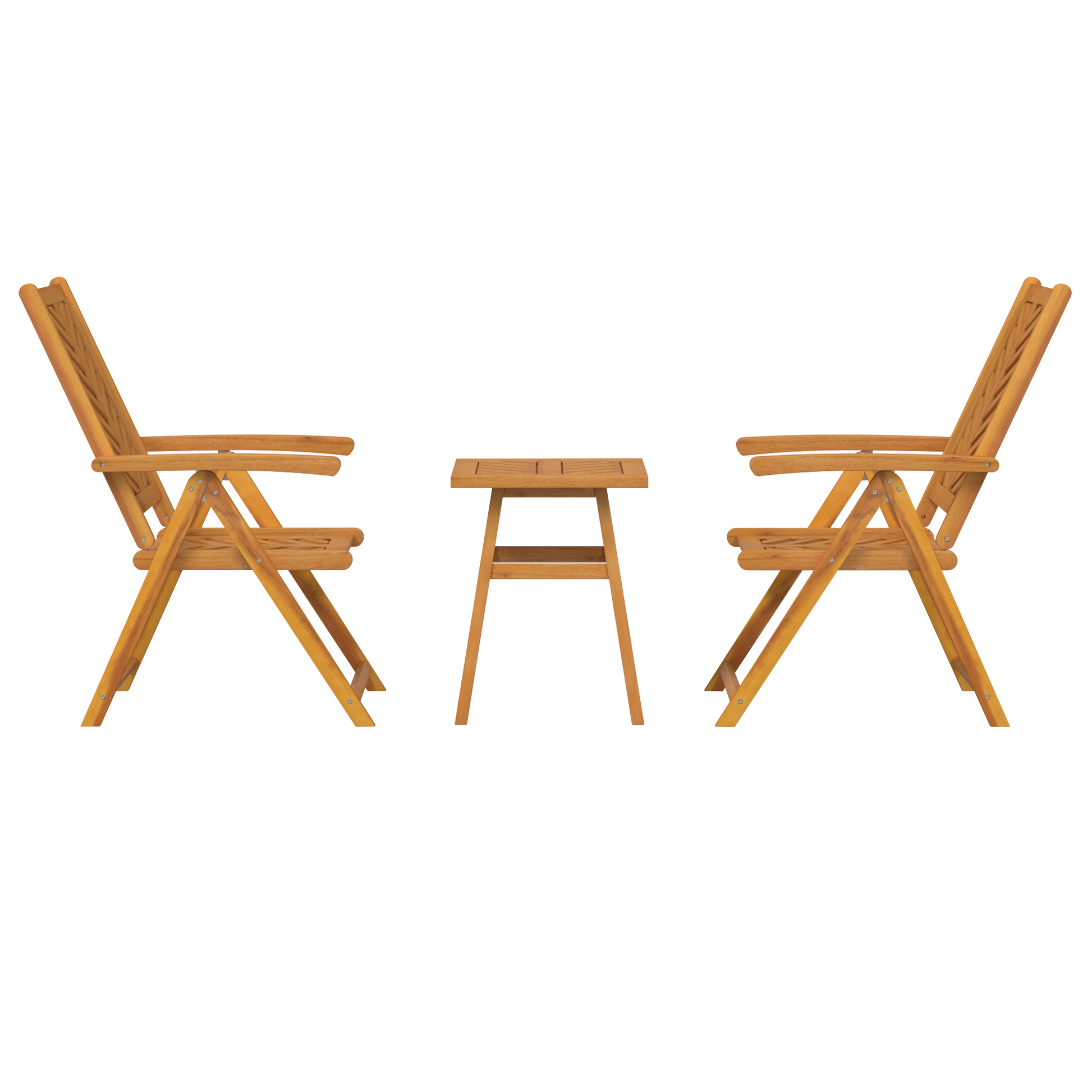 Tuin Bistro Set 3 pcs Bruin Massief acaciahout