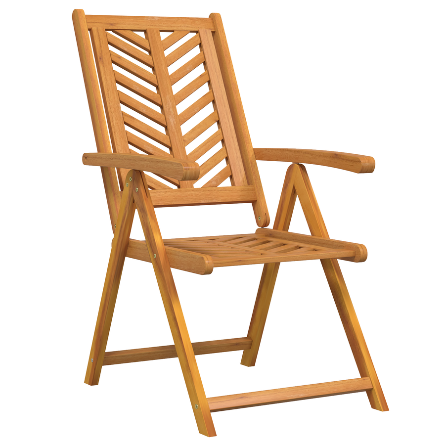 Liggende Tuinstoelen 8 stuks Massief Hout Acacia