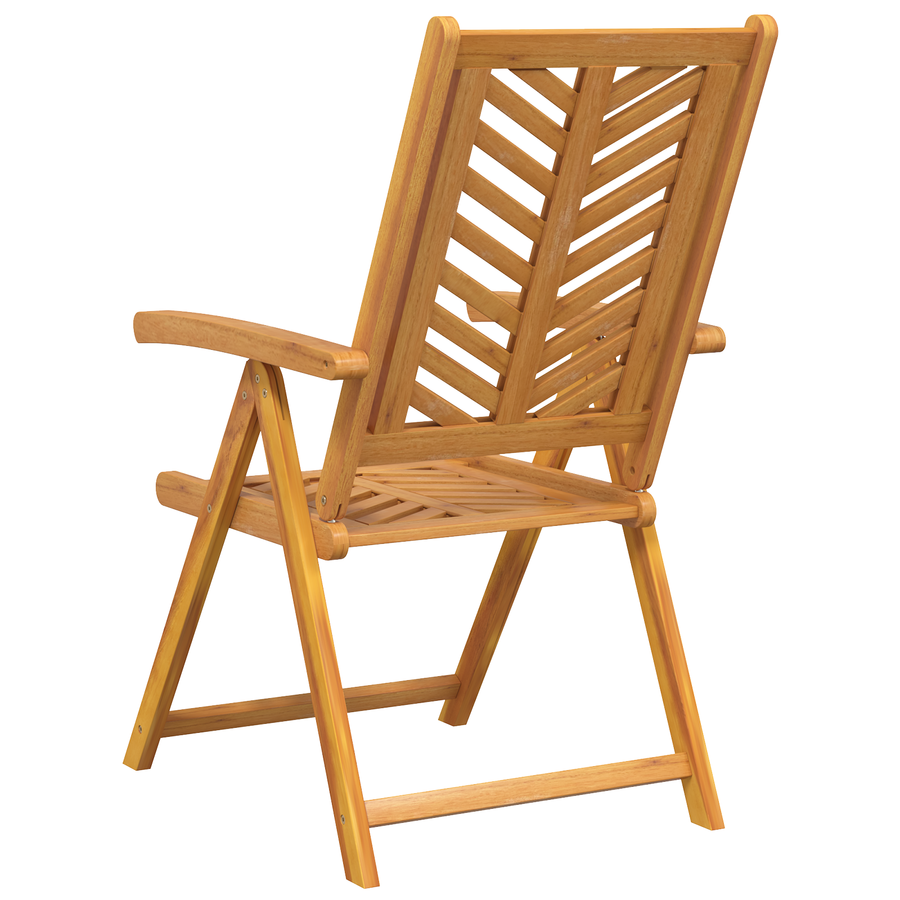 Liggende Tuinstoelen 8 stuks Massief Hout Acacia