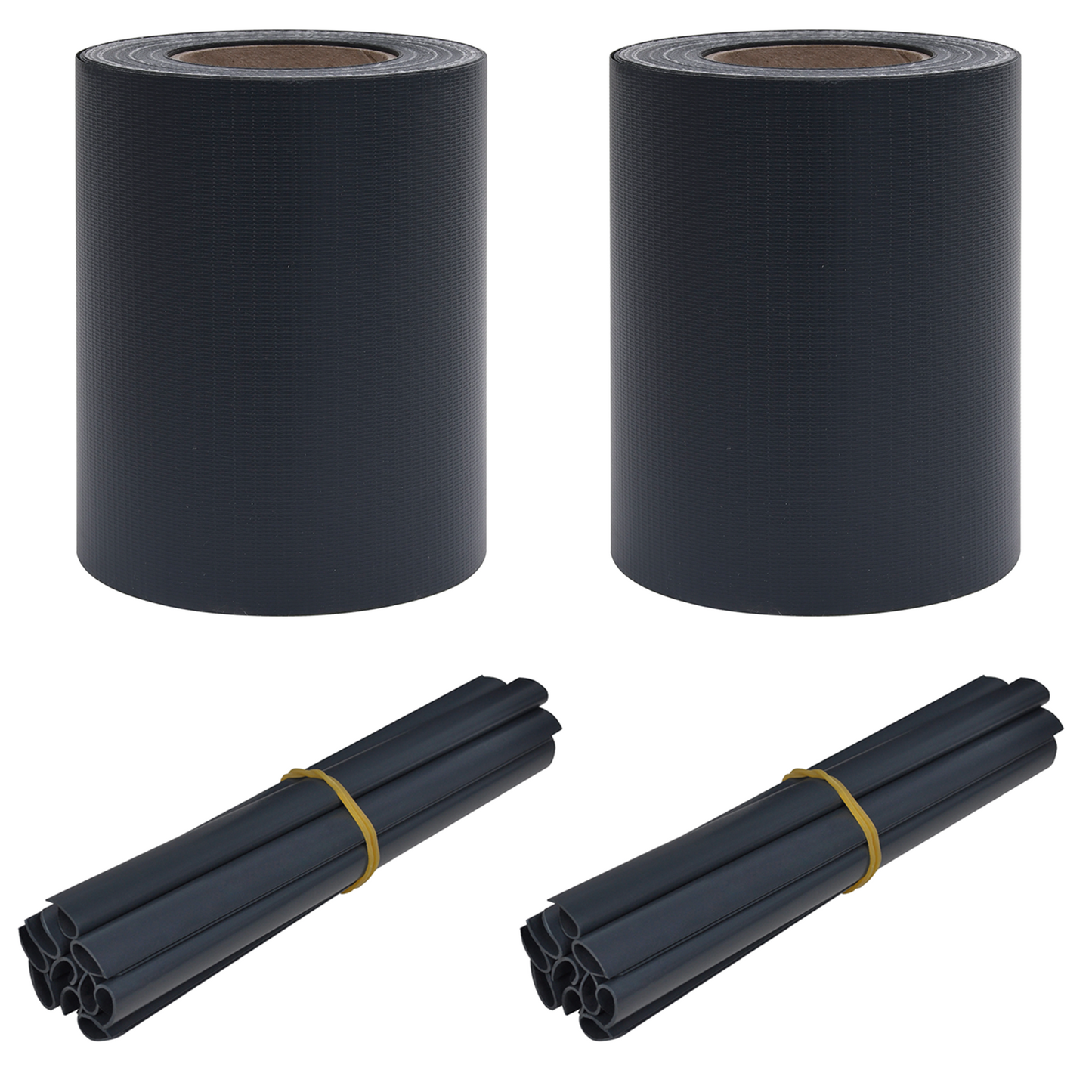 Tuin Privacyschermen 2 pcs Donkergrijs 35 x 0,19 m PVC
