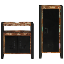 Badkamermeubelset met plank met opslag met de deur 2 pcs Multikleur 40 x 35 x 90 cm