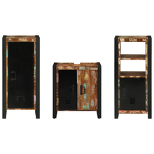 Badkamermeubelset met plank met opslag met de deur 3 pcs Multikleur 40 x 35 x 90 cm