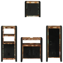Badkamermeubelset met plank met opslag met de deur 4 pcs Multikleur 40 x 35 x 90 cm