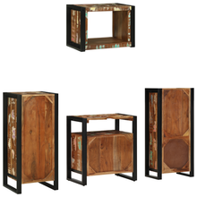 Badkamermeubelset met plank met opslag met de deur 4 pcs Meerkleurig 40 x 35 x 90 cm