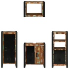 Badkamermeubelset 4 stuks massief gerecycled hout