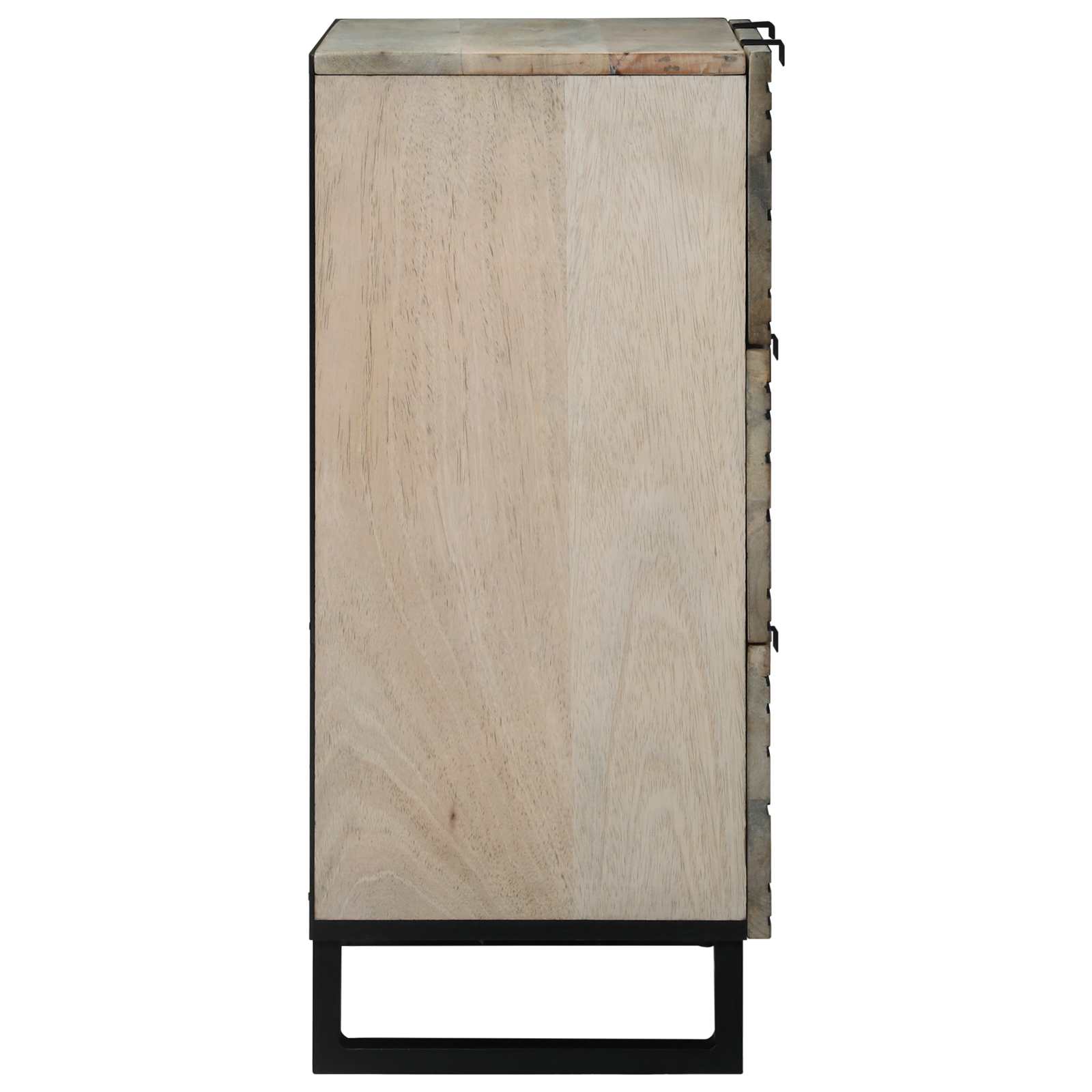 Dressoirs 2 pcs Wit 60 x 33,5 x 75 cm Massief ruw mango hout