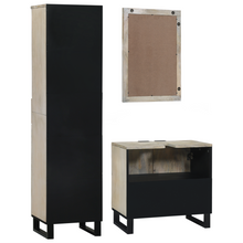 Badkamermeubelset met lade met plank met opslag met de deur met spiegel 3 pcs Wit 38 x 33 x 160 cm