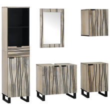 Badkamermeubelset met lade met plank 5 pcs Walnut bruin 38 x 33 x 160 cm