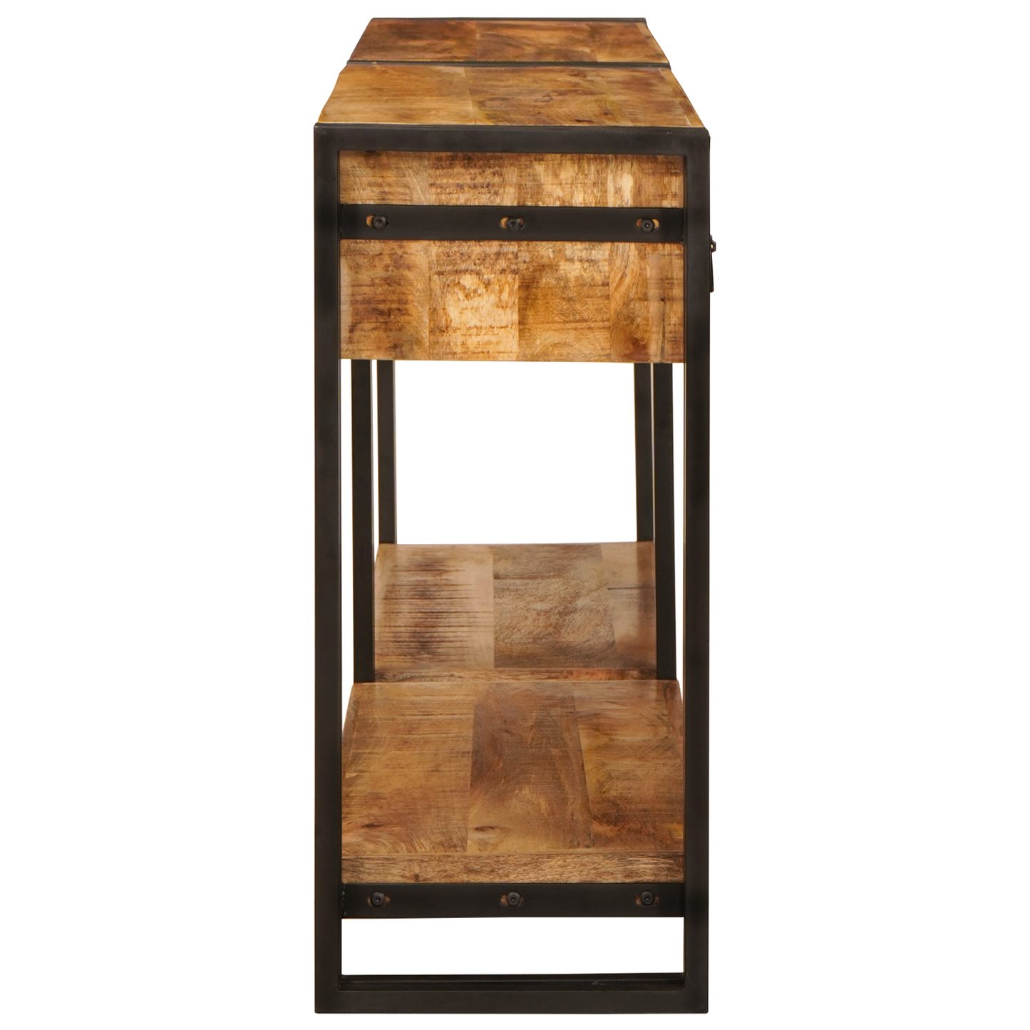 Wandtafels 2 pcs Bruin 160 x 33 x 75 cm Massief ruw mango hout