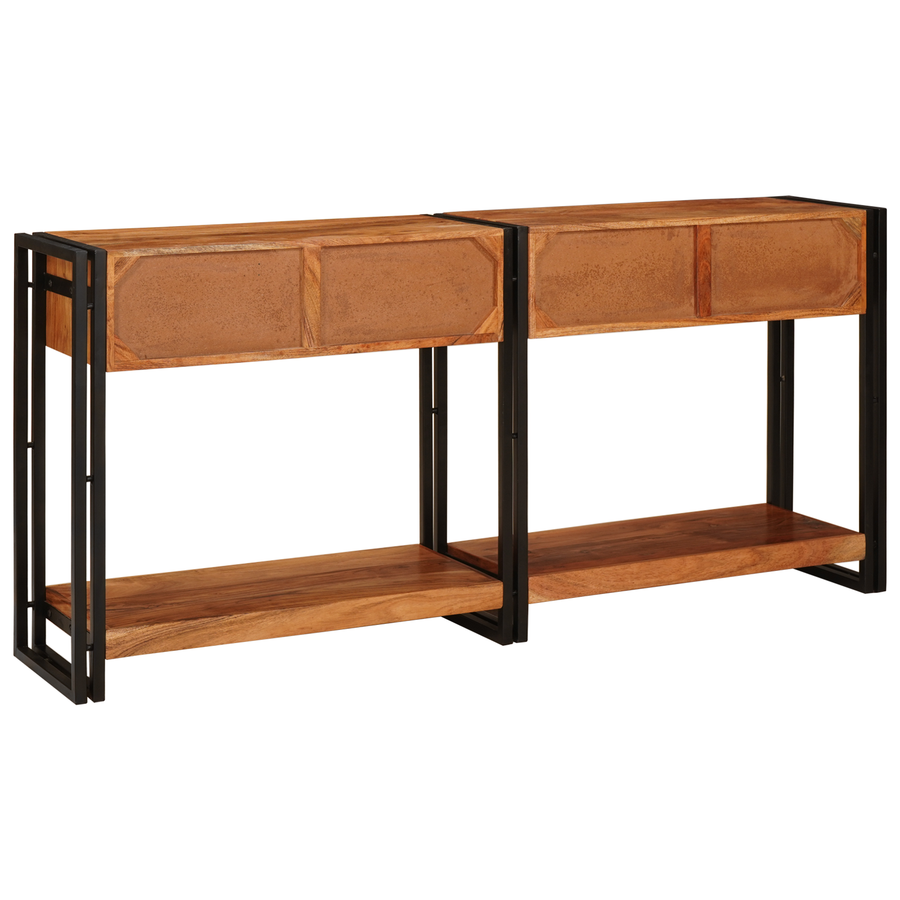 Console Tafel 2 2 pcs Bruin 160 x 33 x 75 cm Massief acaciahout