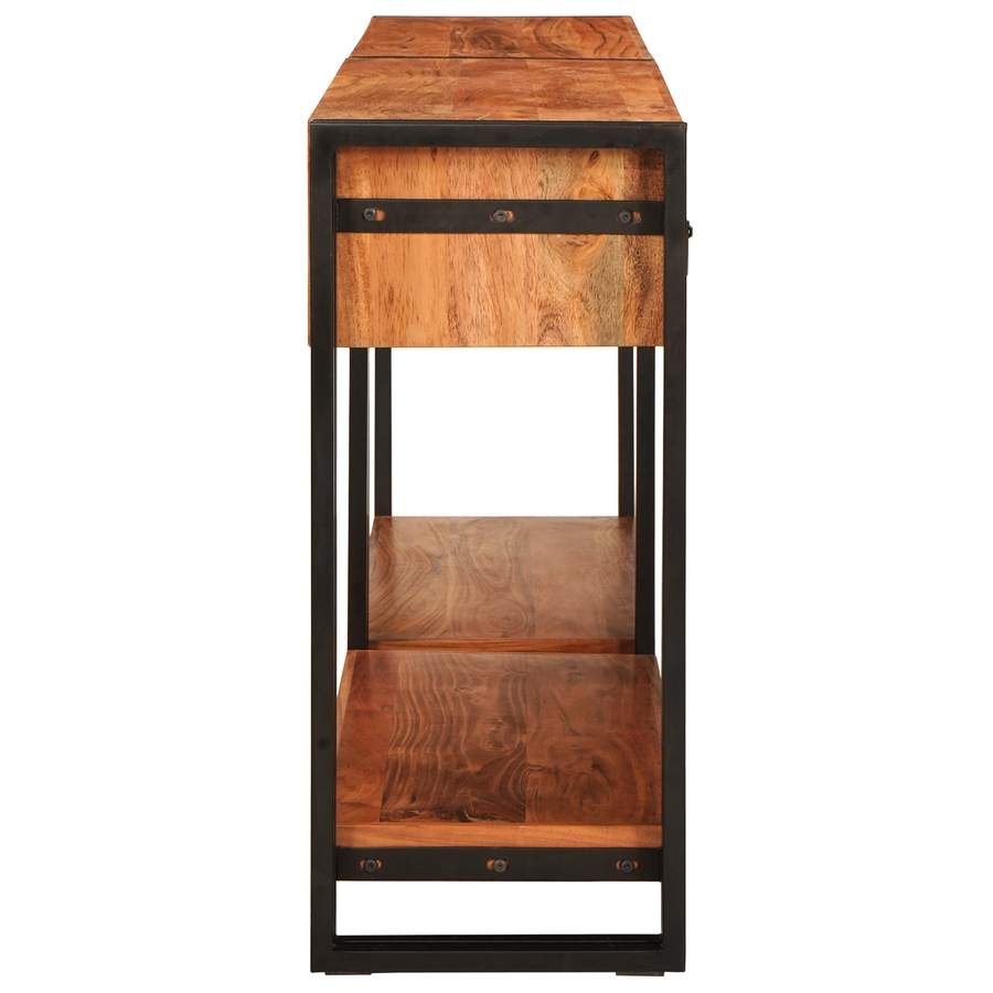 Console Tafel 2 2 pcs Bruin 160 x 33 x 75 cm Massief acaciahout