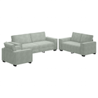 Bankstel grijs 220x78x84 cm fluweel