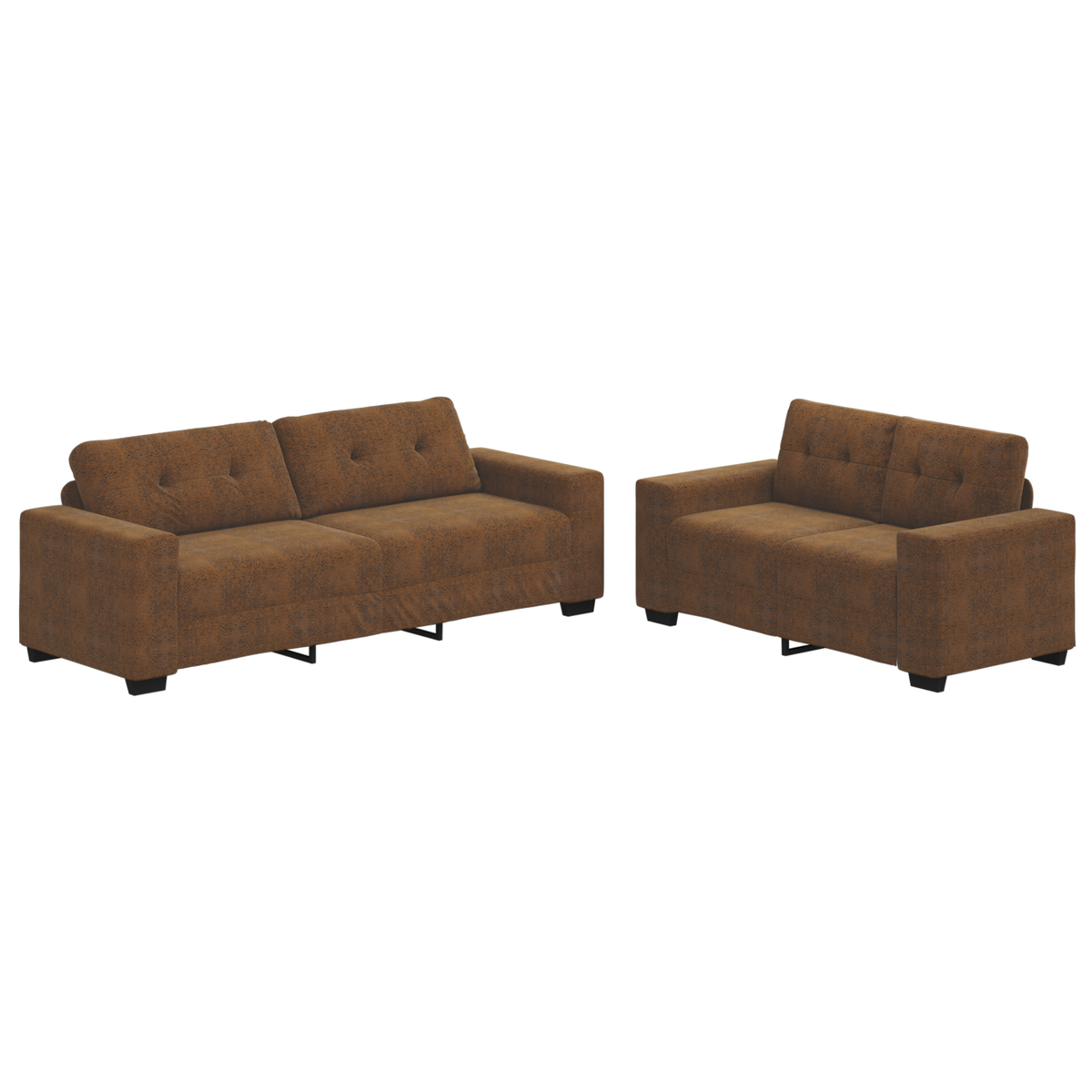 Bank 2 pcs Bruin 221 x 78 x 80 cm Kunstleer