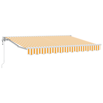 Automatische Uittrekbare Luifel Geel en Wit 300x200 cm