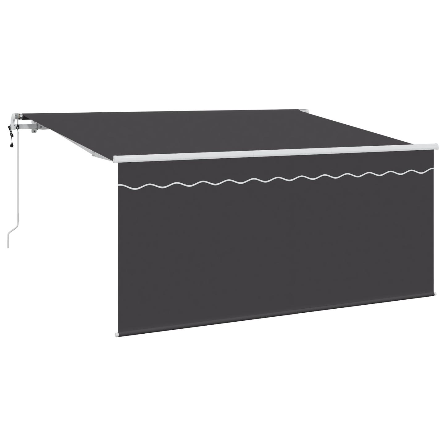 Inklapbaar Zonnescherm Antraciet 300 x 200 cm Polyester