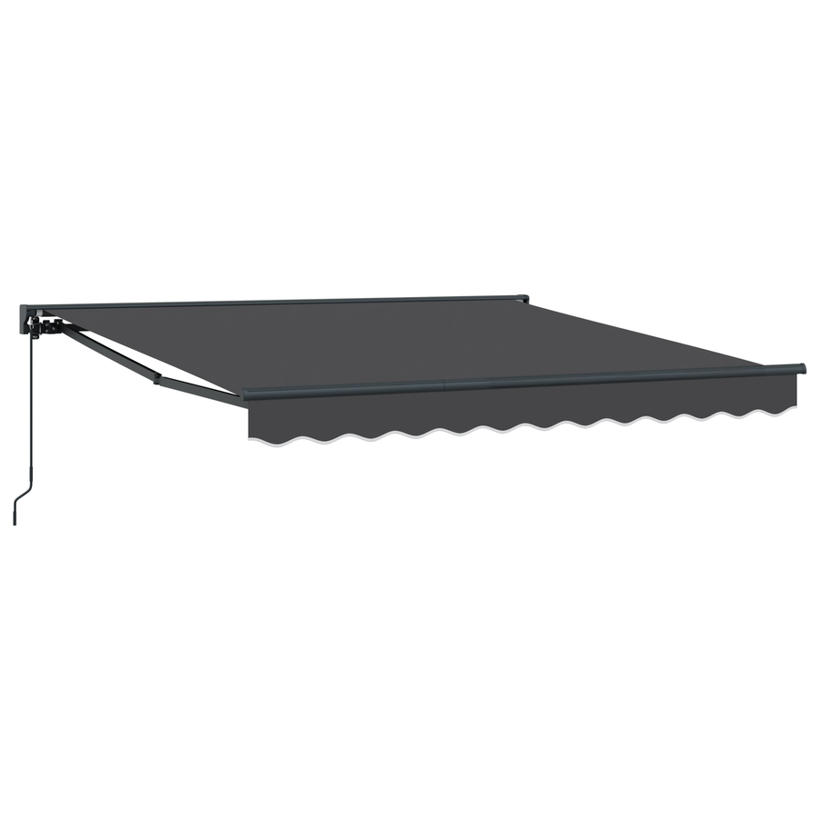 Handmatig Uittrekbaar Ligbed Antraciet 300x250 cm