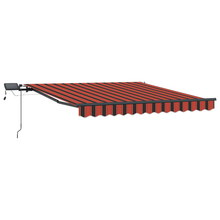 Handmatige Inklapbare Luifel met LED Oranje en Bruin 300x250 cm