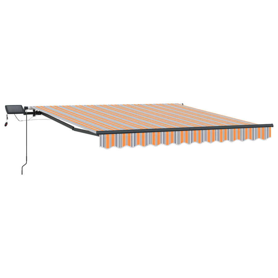 Handmatige Inklapbare Luifel met LED Multikleurige Streep 350x250 cm