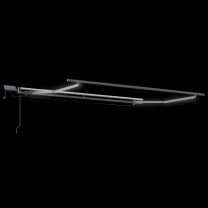 Handmatige Inklapbare Luifel met LED Multikleurige Streep 350x250 cm