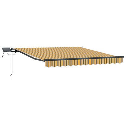 Handmatige Inklapbare Luifel met LED Multikleur Strepen 350x250 cm