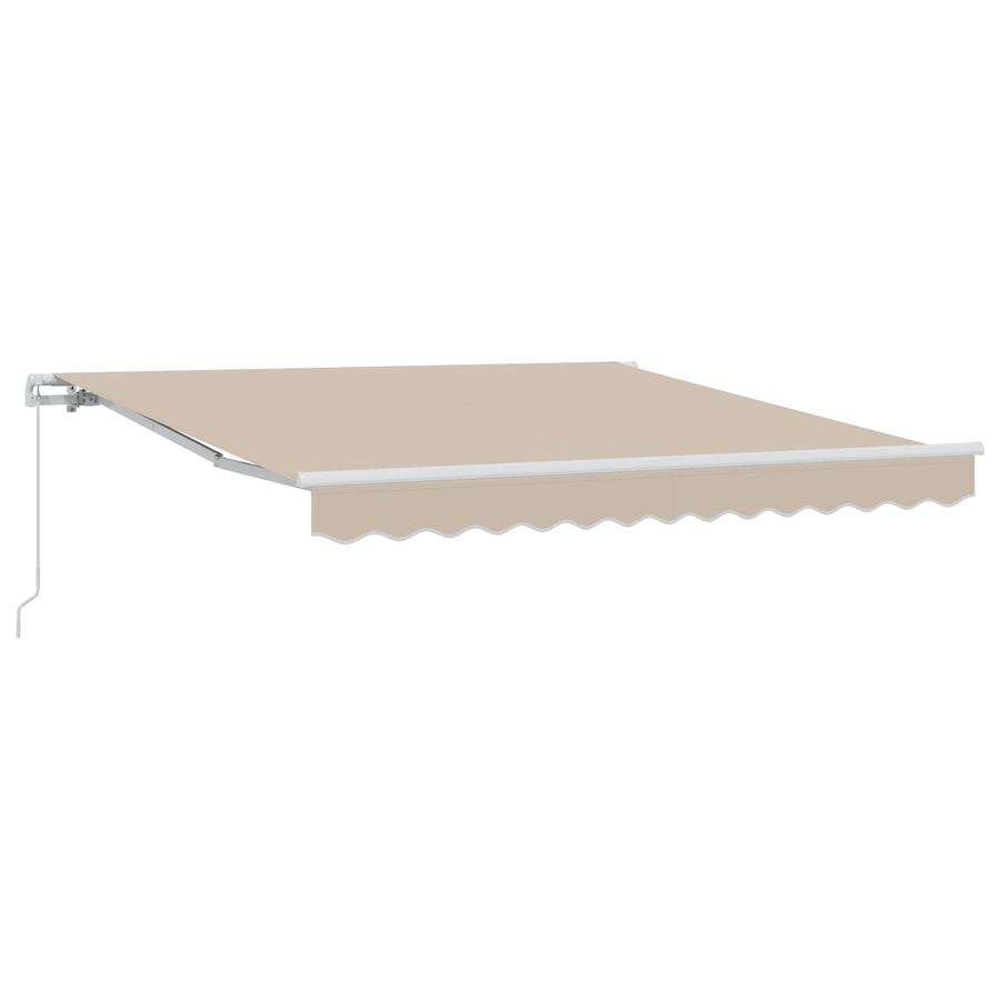 Handmatig Uittrekbaar Ligbed Beige 350x250 cm