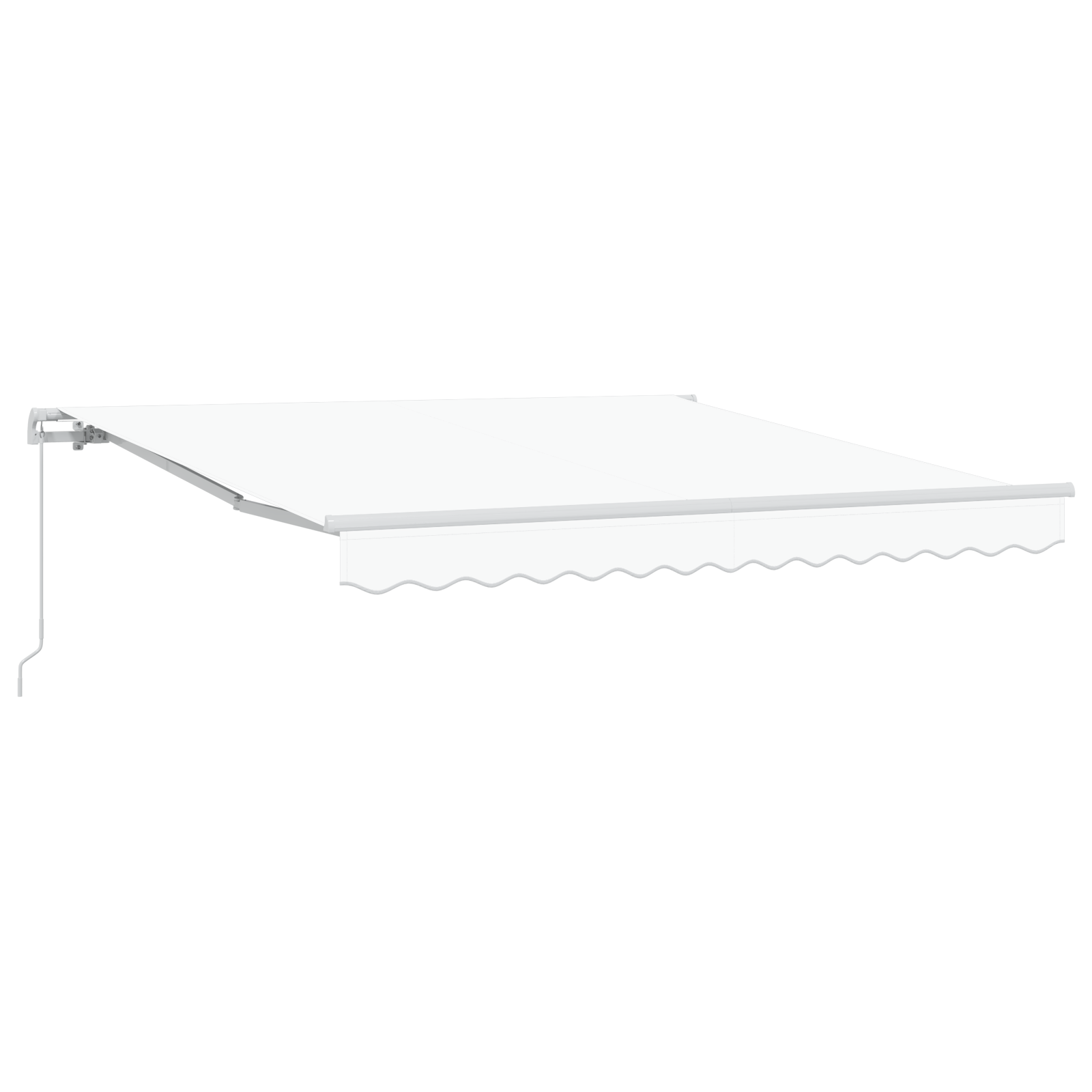 Luifel handmatig uitschuifbaar 350x250 cm wit