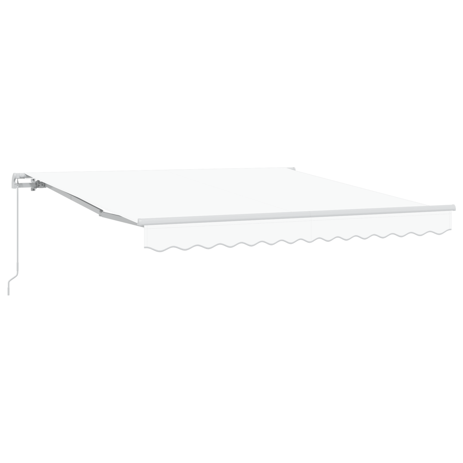 Luifel handmatig uitschuifbaar 350x250 cm wit