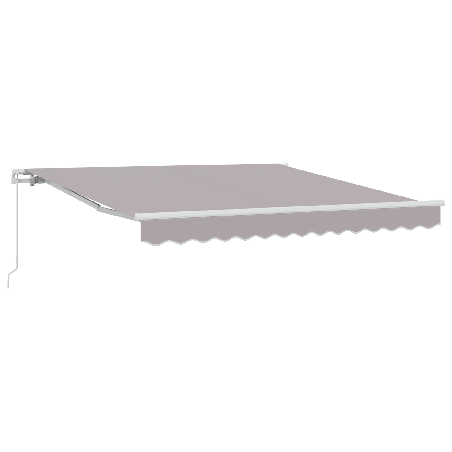 Handmatig Uittrekbare Zonnescherm Lichtgrijs 350x250 cm