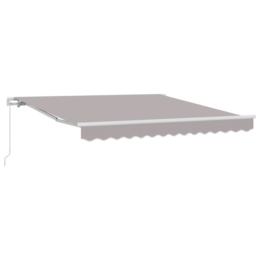 Handmatig Uittrekbare Zonnescherm Lichtgrijs 350x250 cm