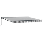Retractable Awning Anthracite and White 400 × 300 cm