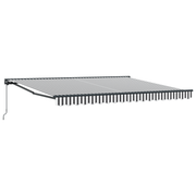 Retractable Awning Anthracite and White 400 × 300 cm