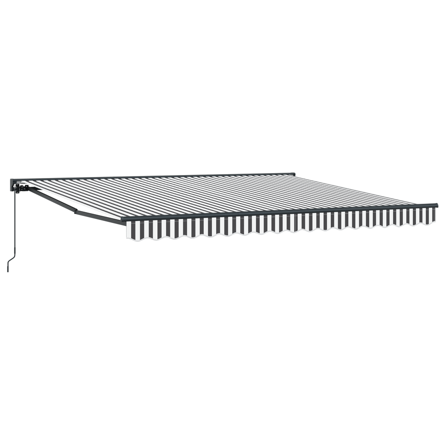 Handmatig Uittrekbaar Ligbed Anthraciet en Wit 400x300 cm