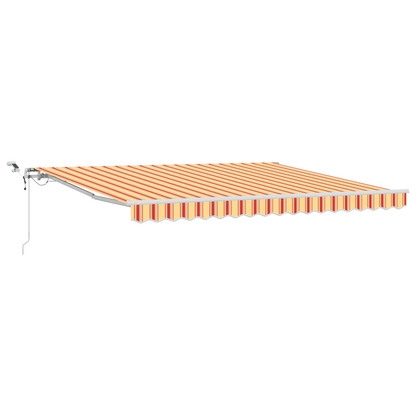 Automatische Inklapbare Luifel met LED - Geel en Oranje 400x300 cm