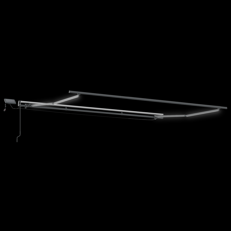 Handmatige Inklapbare Luifel met LED Geel en Oranje 400x300 cm
