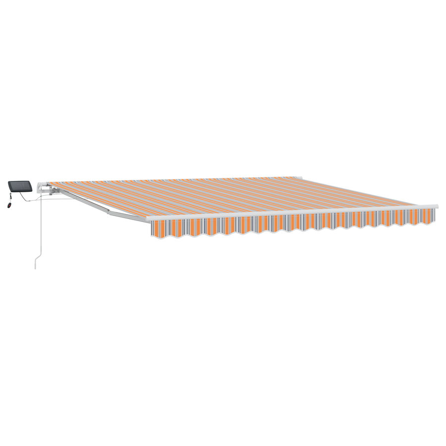 Handmatige Inklapbare Luifel met LED Multikleur Strepen 400x300 cm