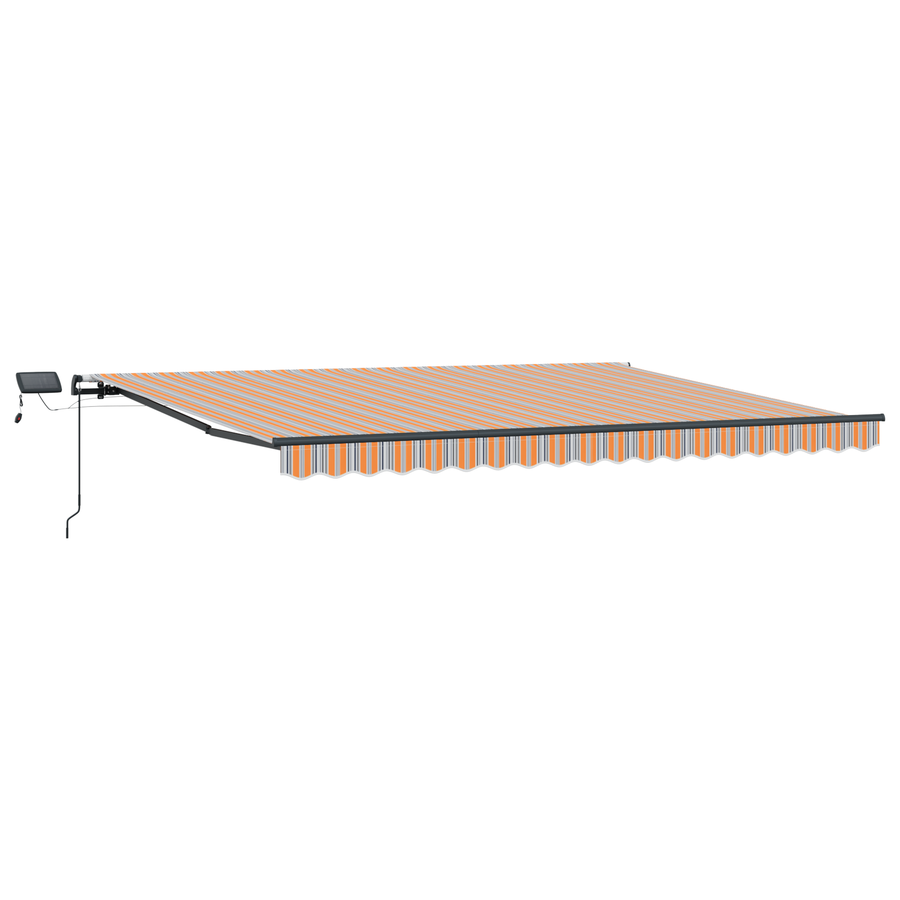 Handmatige Inklapbare Luifel met LED Meerkleurige Streep 400x300 cm