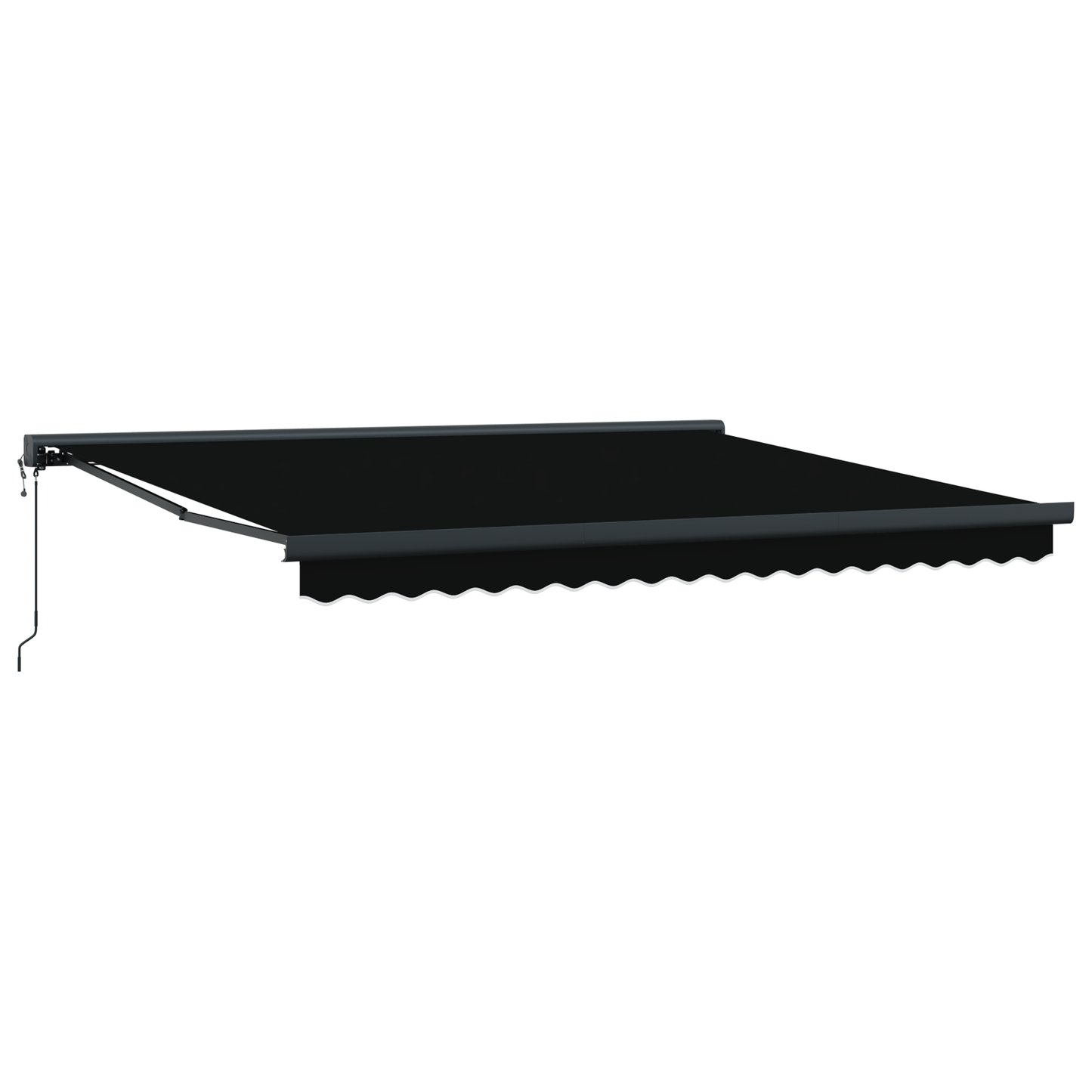 Luifel automatisch uitschuifbaar 400x300 cm zwart