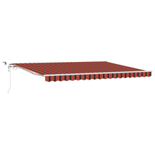 Automatische Inklapbare Zonnescherm met LED Oranje en Bruin 450x300 cm