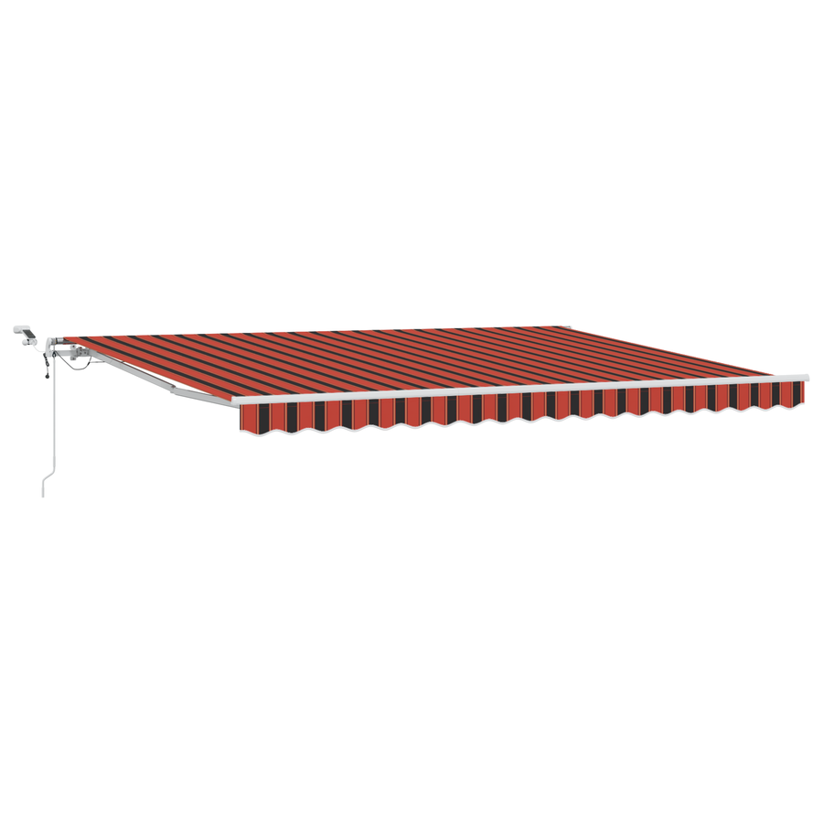Automatische Inklapbare Zonnescherm met LED Oranje en Bruin 450x300 cm