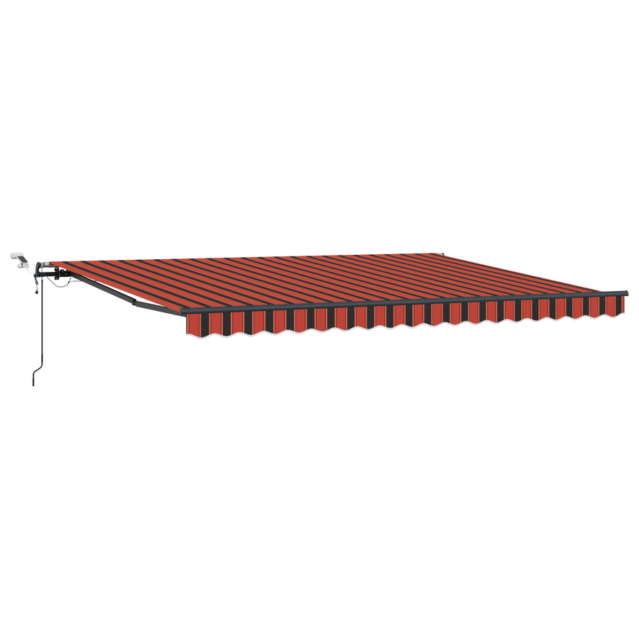 Automatische Inklapbare Luifel met LED in Oranje en Bruin, 450x300 cm