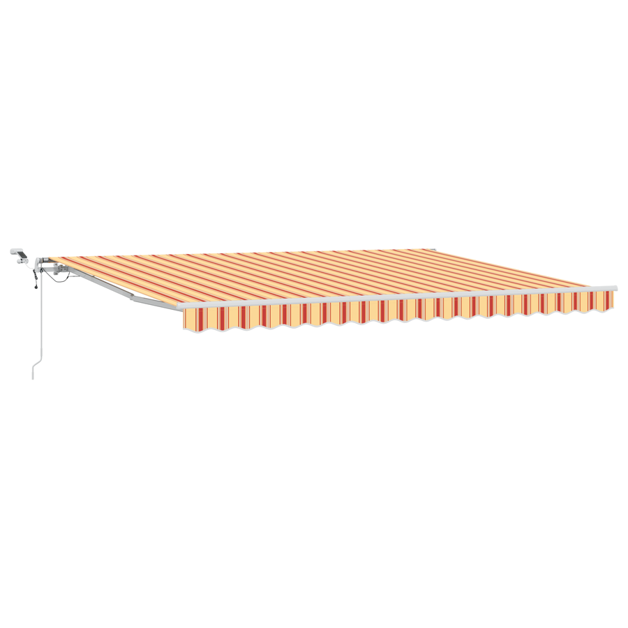 automatische inklapbare luifel met LED Geel en Oranje 450x300 cm