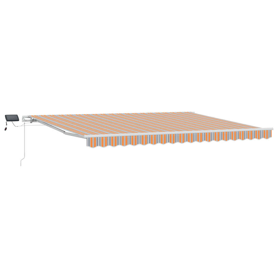 Handmatige Inklapbare Luifel met LED Meerkleurige Streep 450x300 cm