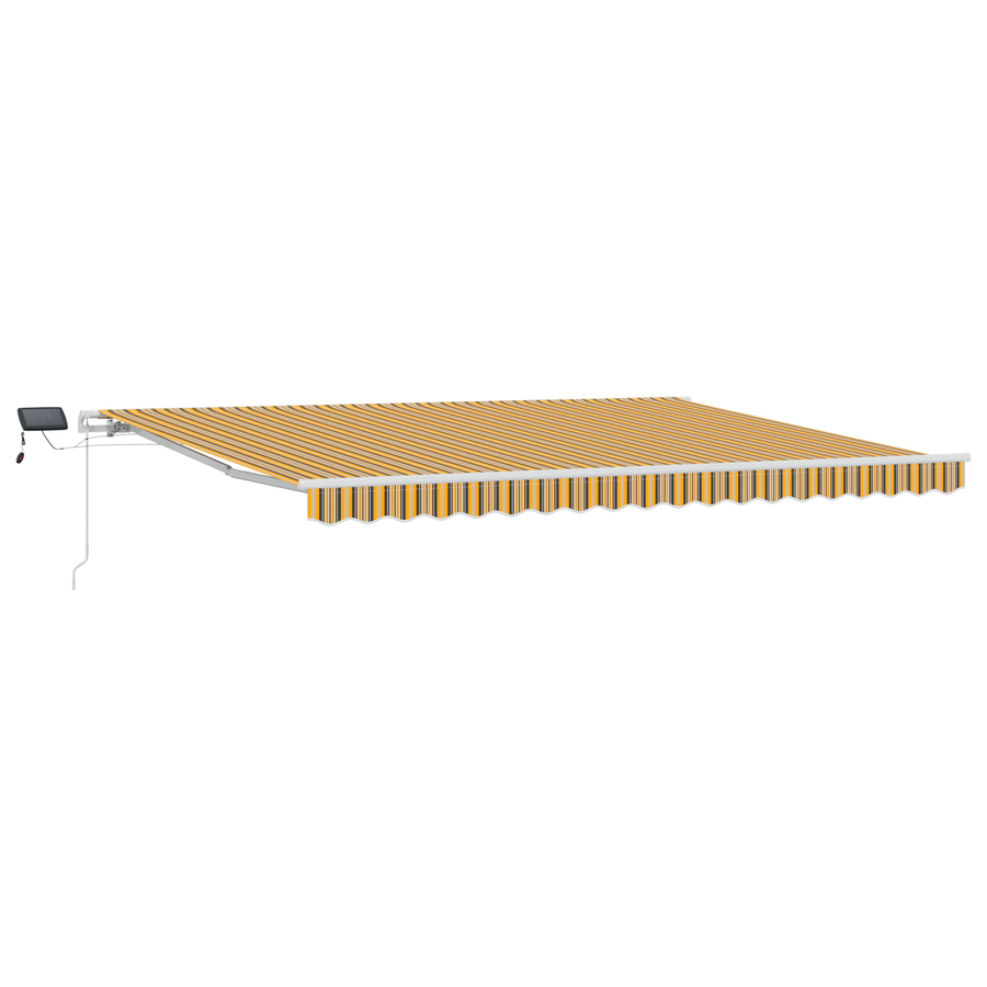 Handbediende Intrekbare Luifel met LED Multicolor Streep 450x300 cm