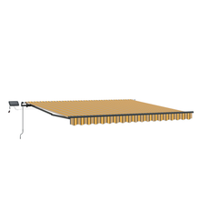 Handmatige Inklapbare Luifel met LED Meerkleurige Streep 450x300 cm