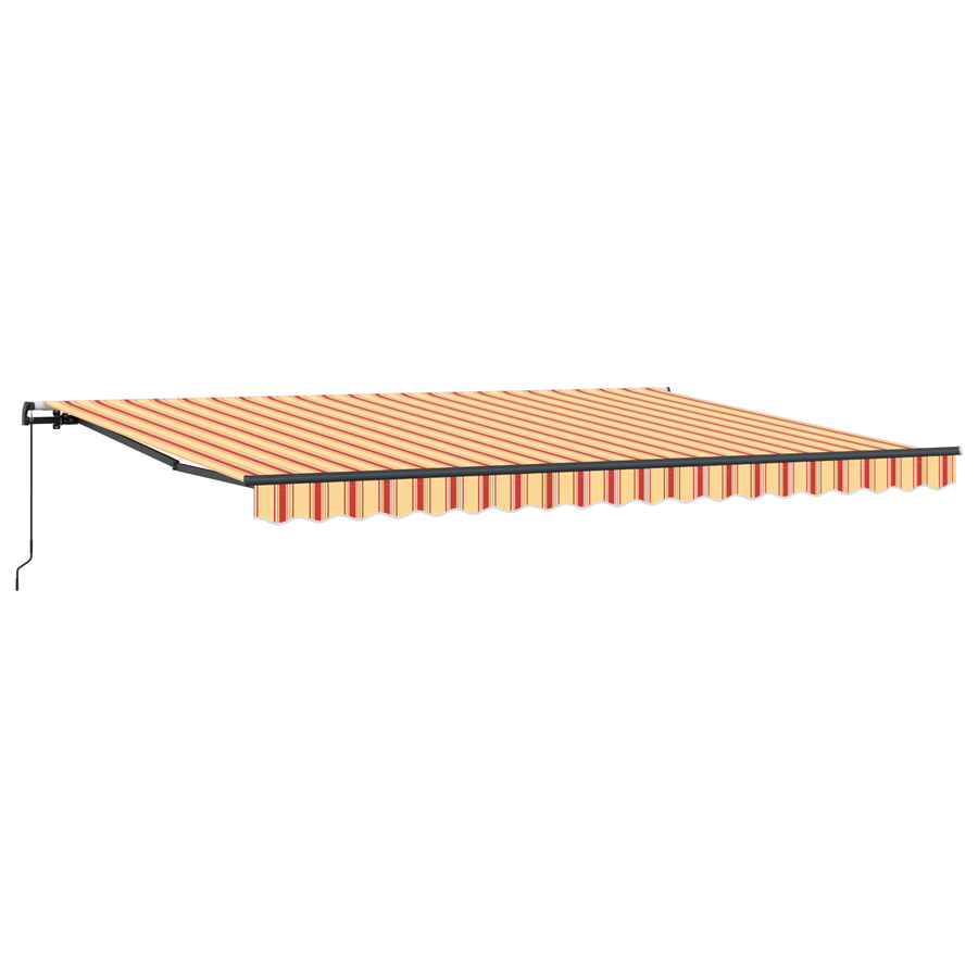 Handmatige Inklapbare Luifel Geel en Oranje 450x350 cm