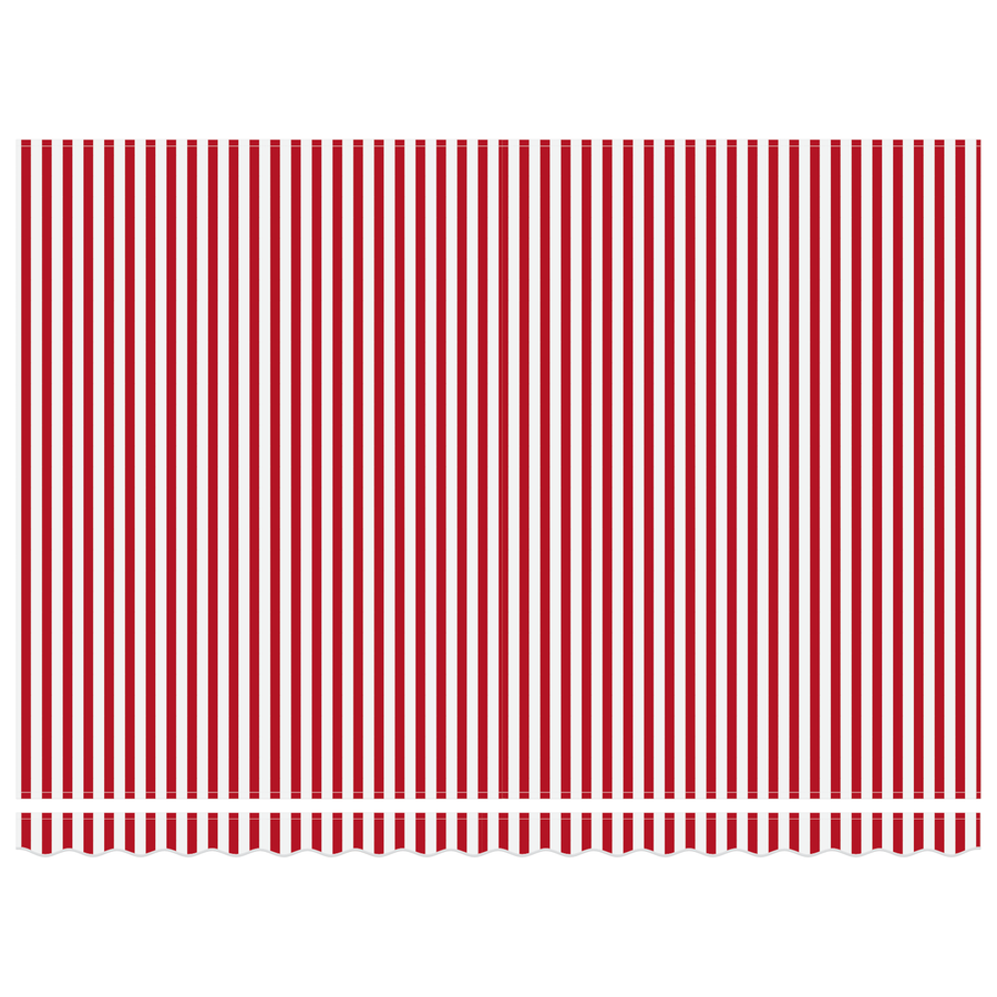 Handmatige Inklapbare Luifel Rood en Witte Streep 450x350 cm