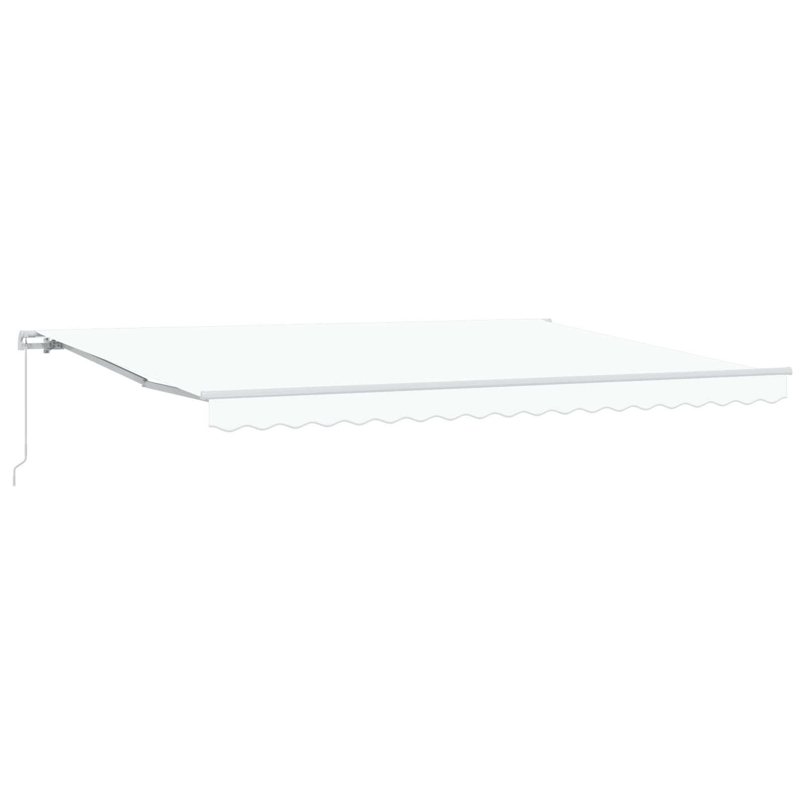 Luifel handmatig uitschuifbaar 450x350 cm wit