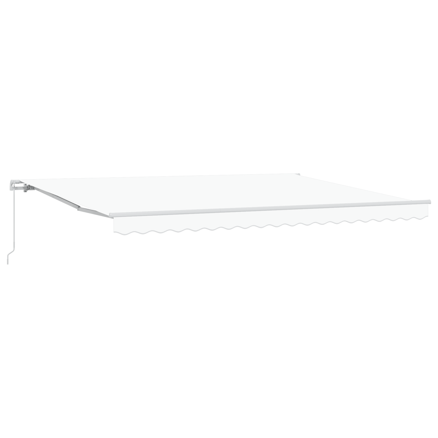 Luifel handmatig uitschuifbaar 450x350 cm wit